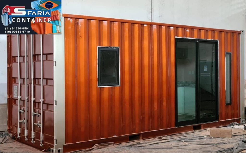 Projeto container Studio em container 20 pés completo 15m2